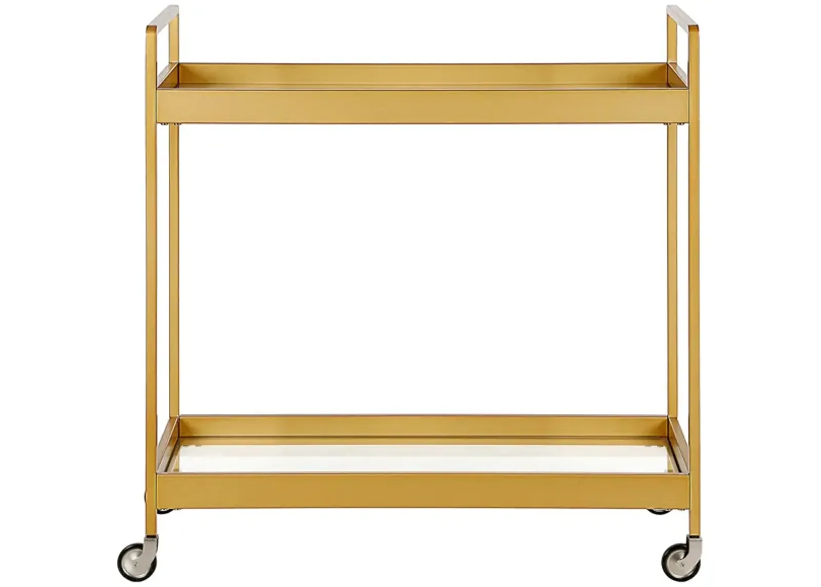 Tina Rectangular Bar Cart in Brass by Hudson & Canal