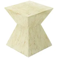 Ivy Collection Hourglass Accent Table in Beige by UMA Enterprises