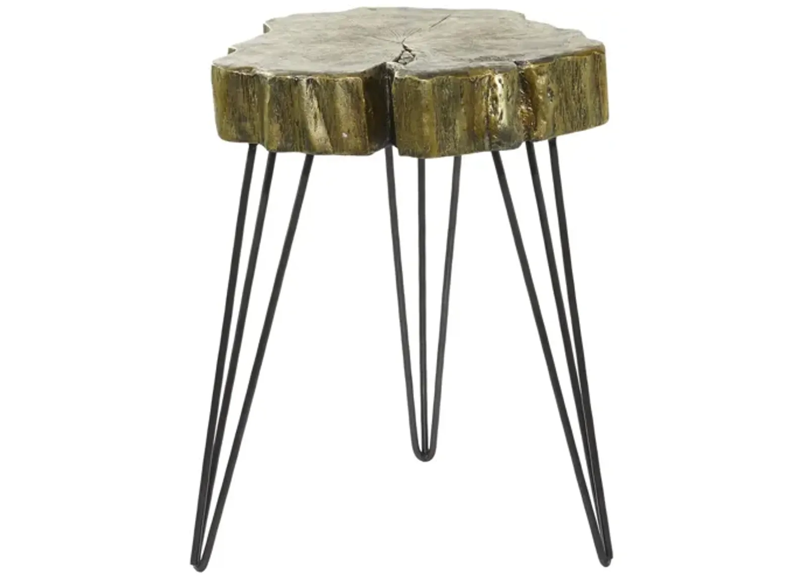 Ivy Collection Wood Accent Table in Gold by UMA Enterprises