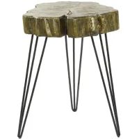 Ivy Collection Wood Accent Table in Gold by UMA Enterprises