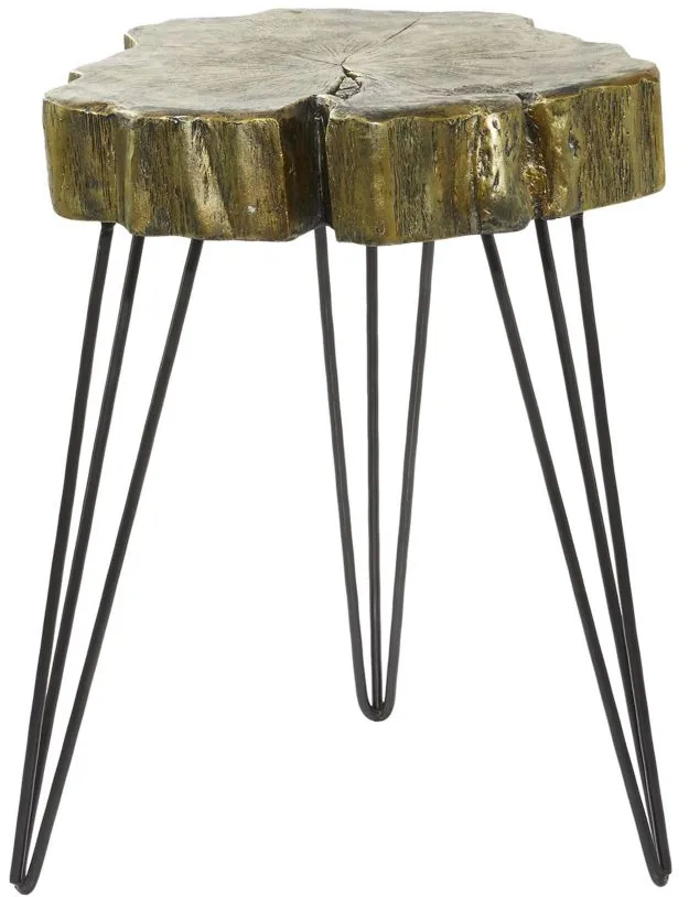 Ivy Collection Wood Accent Table in Gold by UMA Enterprises