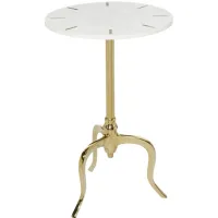 Ivy Collection Tripod Accent Table in White by UMA Enterprises