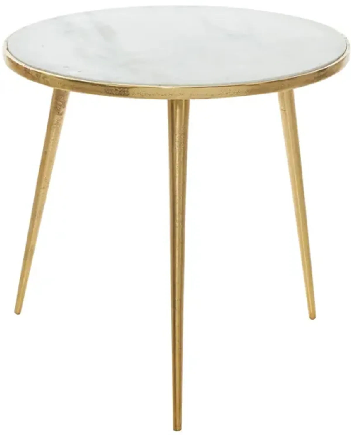 Ivy Collection Drum Accent Table in Gold by UMA Enterprises