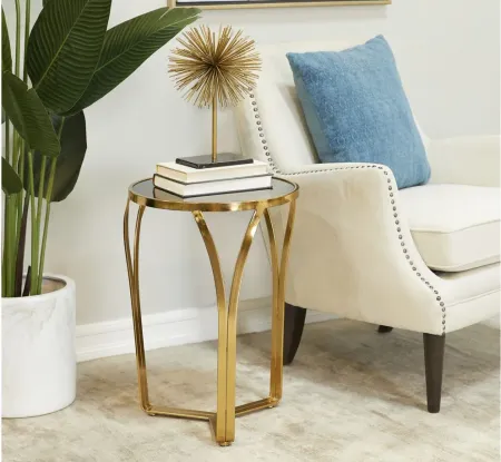 Ivy Collection Open Body Accent Table in Gold by UMA Enterprises