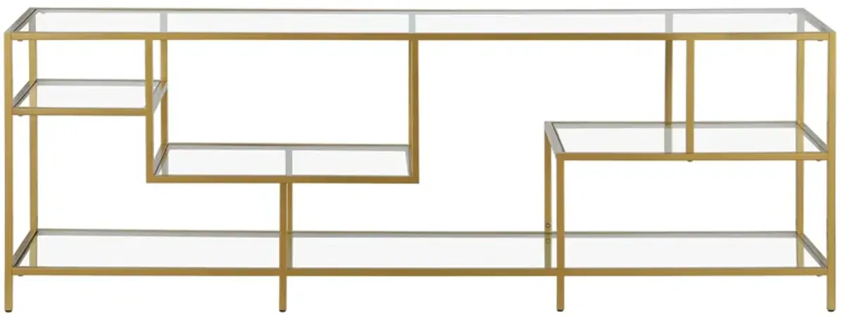 August TV Stand in Brass by Hudson & Canal