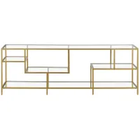 August TV Stand in Brass by Hudson & Canal