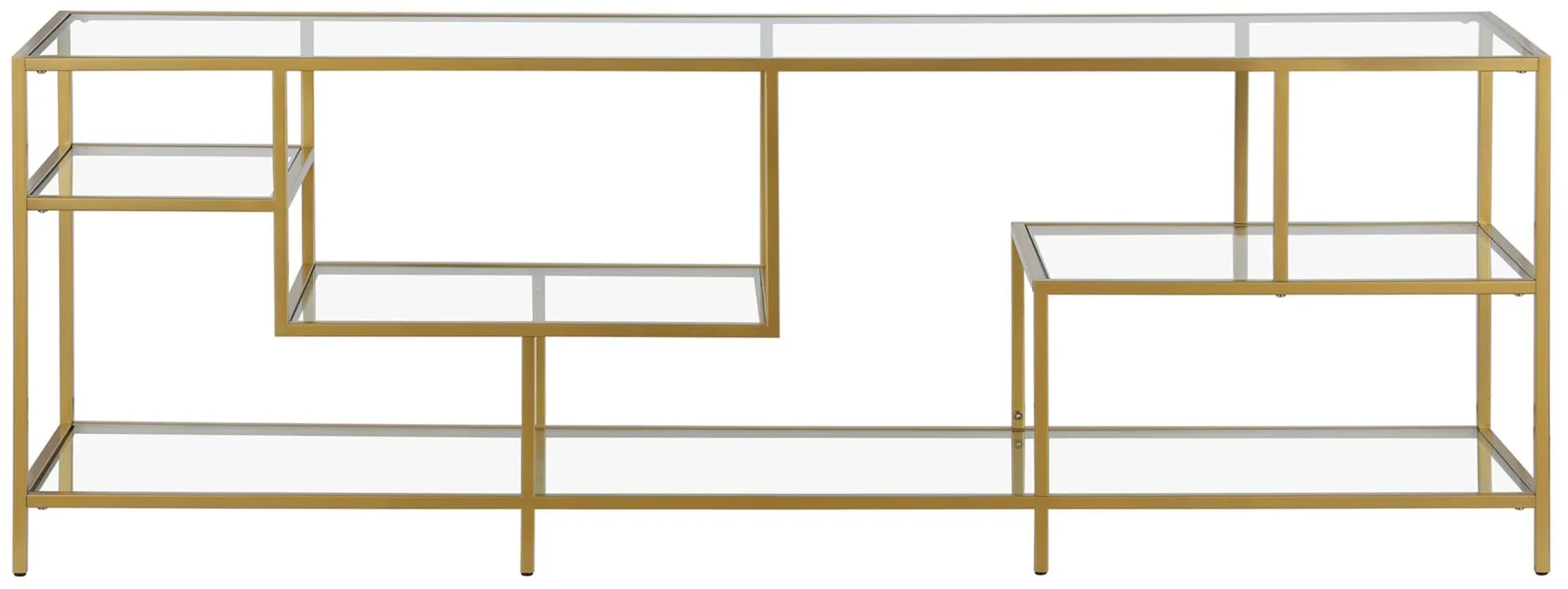 August TV Stand in Brass by Hudson & Canal