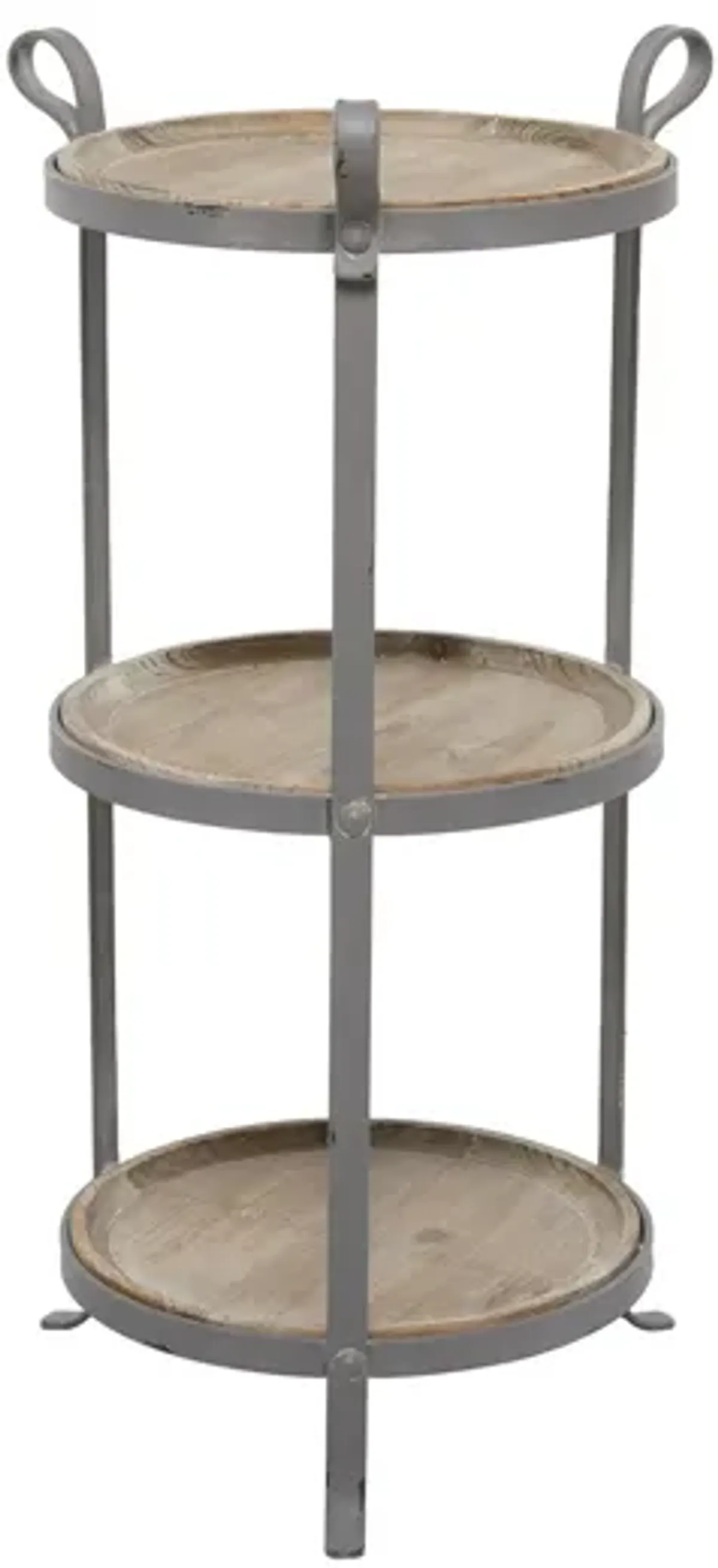 Ivy Collection 3-tier Accent Table in Gray by UMA Enterprises