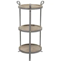 Ivy Collection 3-tier Accent Table in Gray by UMA Enterprises