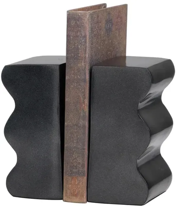 Ivy Collection Wave Inspired Bookends Set