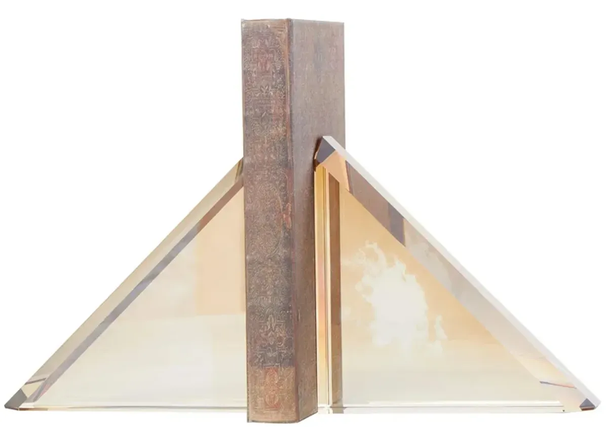 Ivy Collection Pyramid Shaped Bookends Set in Gold by UMA Enterprises