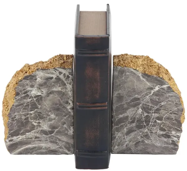 Ivy Collection Geode Bookends Set