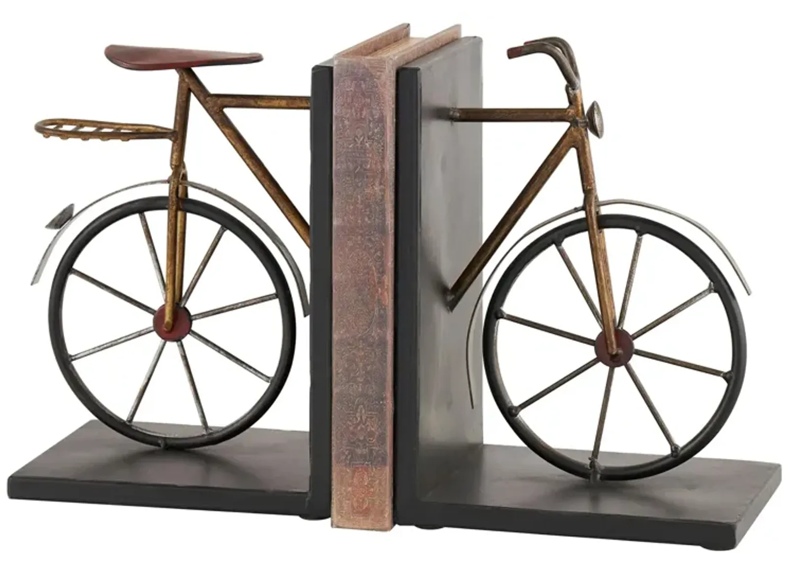 Ivy Collection Bicycle Bookends Set in Black by UMA Enterprises