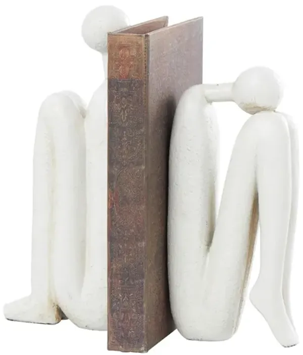 Ivy Collection People Tucked Bookends Set