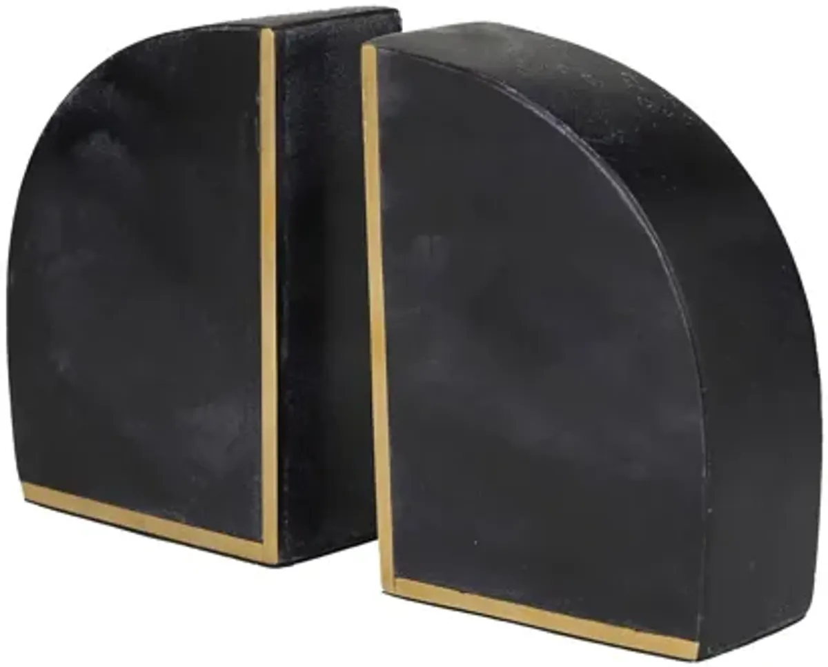 Ivy Collection Geometric Shaped Bookends Set