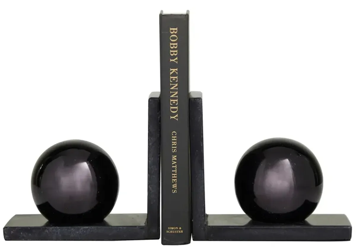 Ivy Collection Globe Orb Bookends Set