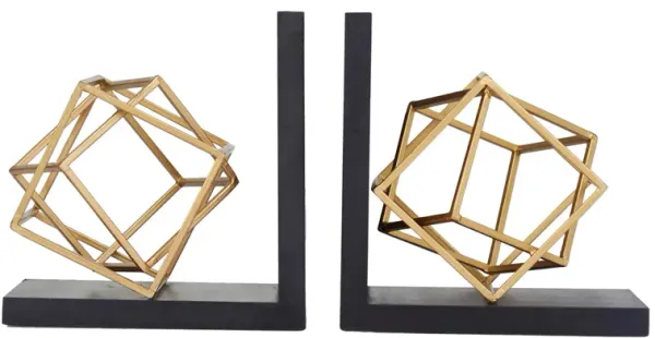 Ivy Collection Overlapping Cube Bookends Set