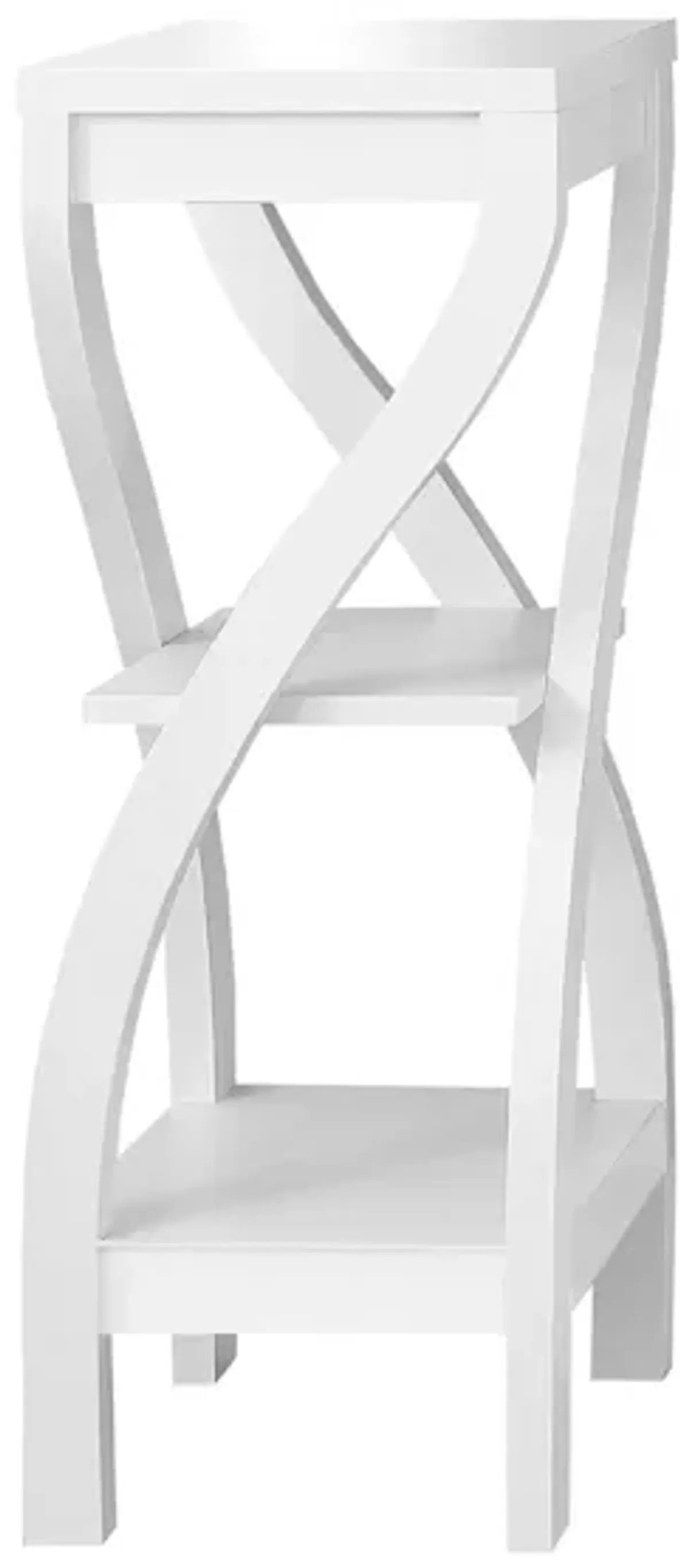 Monarch Specialties Twist Side Table in White by Monarch Specialties