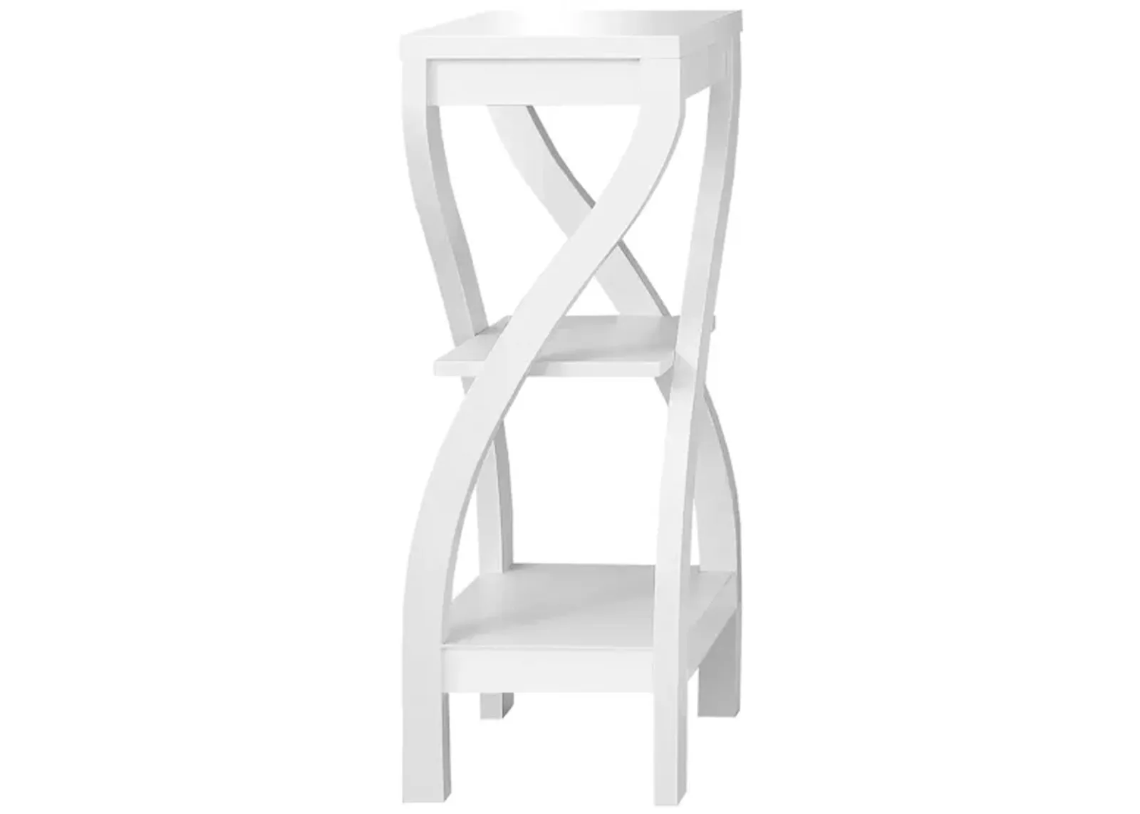 Monarch Specialties Twist Side Table in White by Monarch Specialties