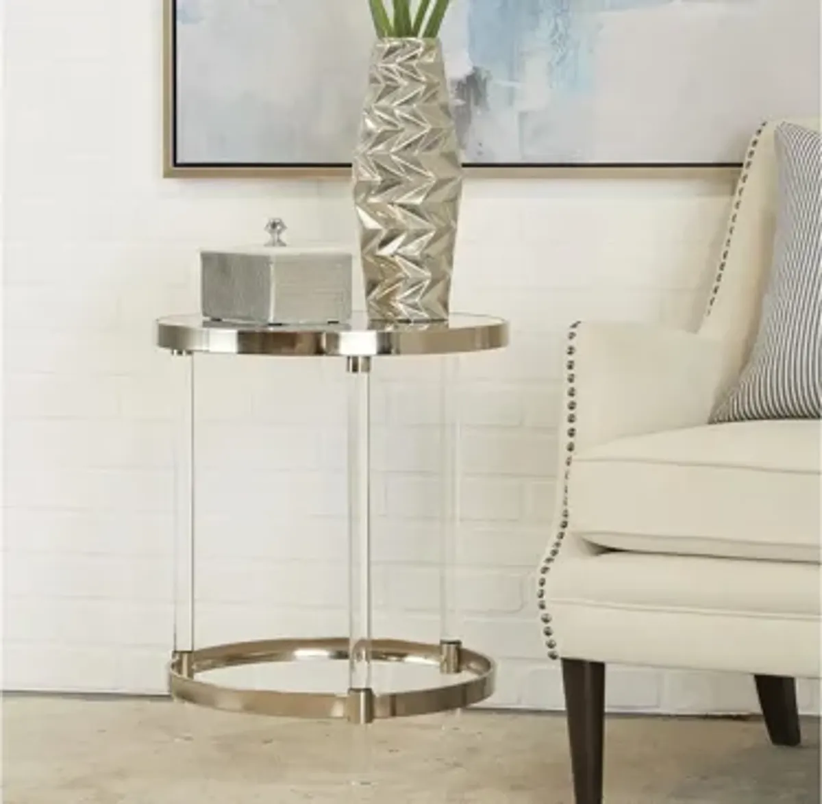 Ivy Collection Mirror Accent Table