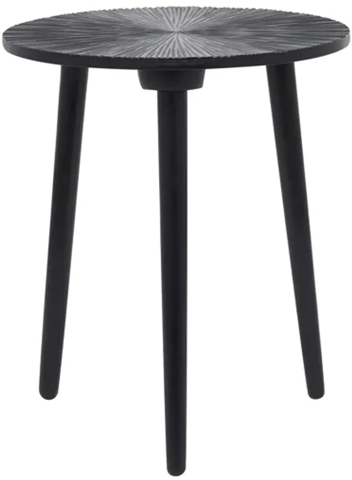 Ivy Collection Burst Accent Table in Black by UMA Enterprises