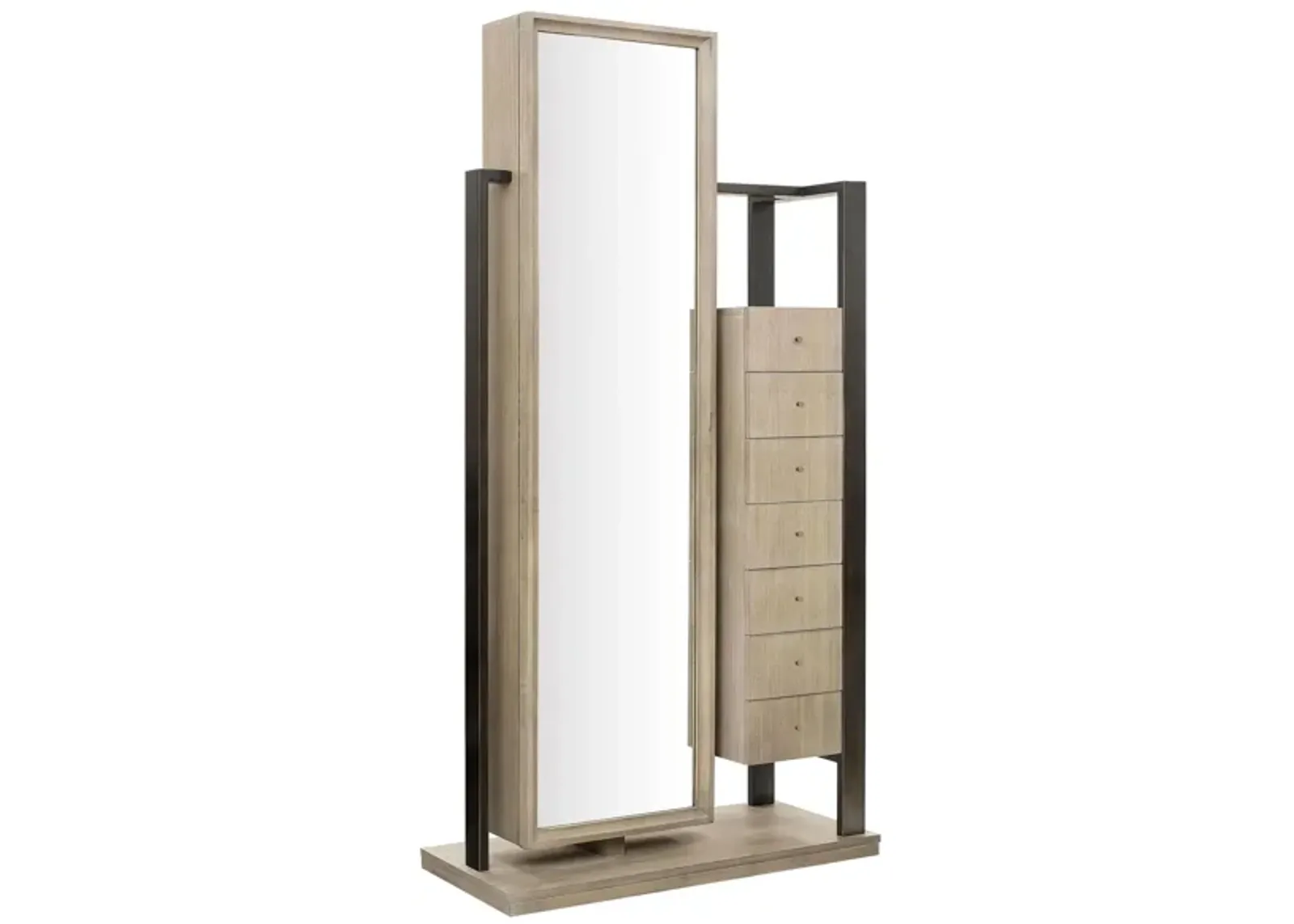 Malakai Mirror Semanier with Storage in Natural by Home Meridian International