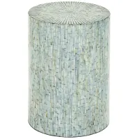 Ivy Collection Mosaic Accent Table in Light Blue by UMA Enterprises