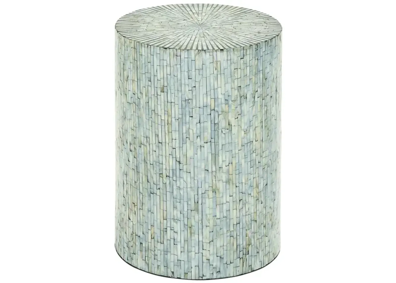 Ivy Collection Mosaic Accent Table in Light Blue by UMA Enterprises