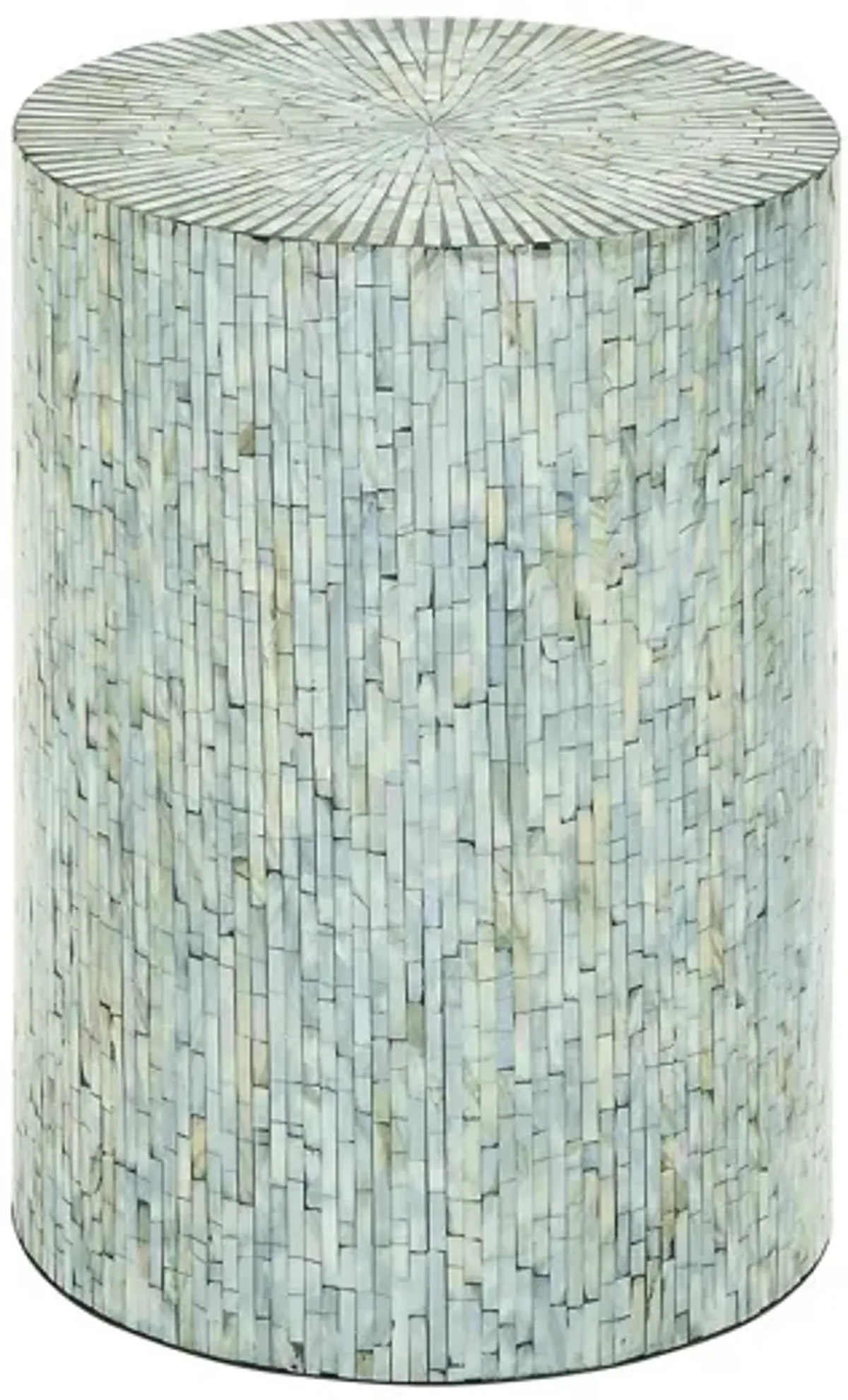 Ivy Collection Mosaic Accent Table in Light Blue by UMA Enterprises