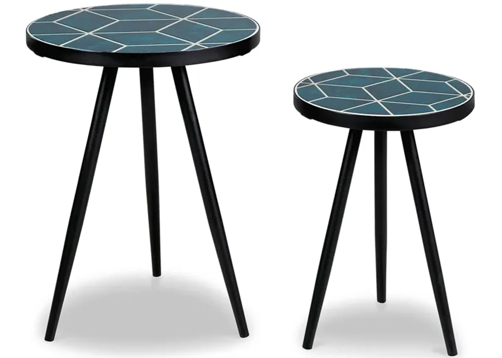 Clairbelle Accent Table (Set of 2) in Teal by Ashley Express