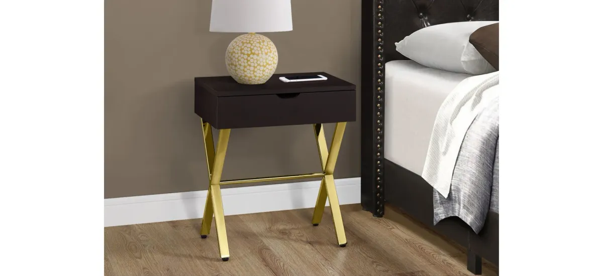 Monarch Specialties X Accent Table in Espresso by Monarch Specialties