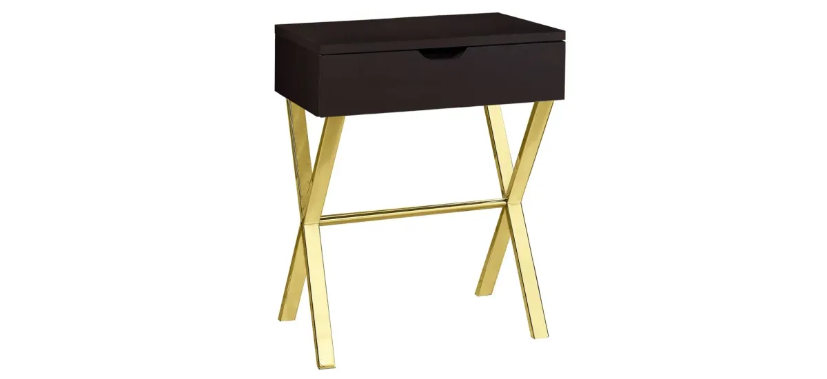 Monarch Specialties X Accent Table in Espresso by Monarch Specialties