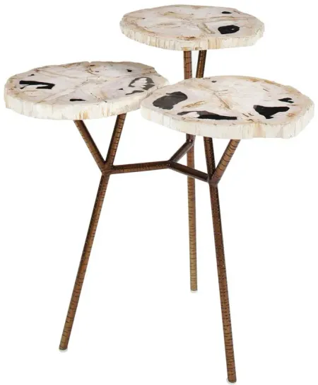 Ivy Collection 3-tier Accent Table in Bronze by UMA Enterprises