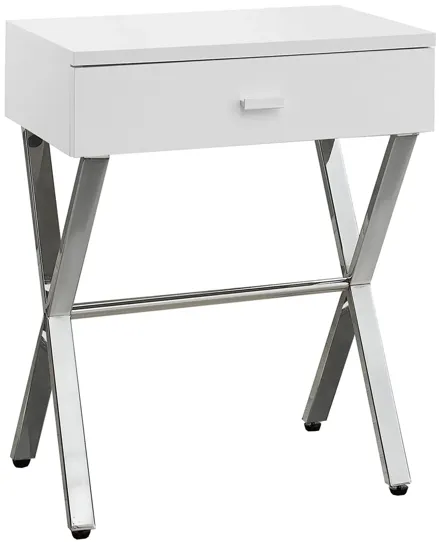 Monarch Specialties X Accent Table in White by Monarch Specialties