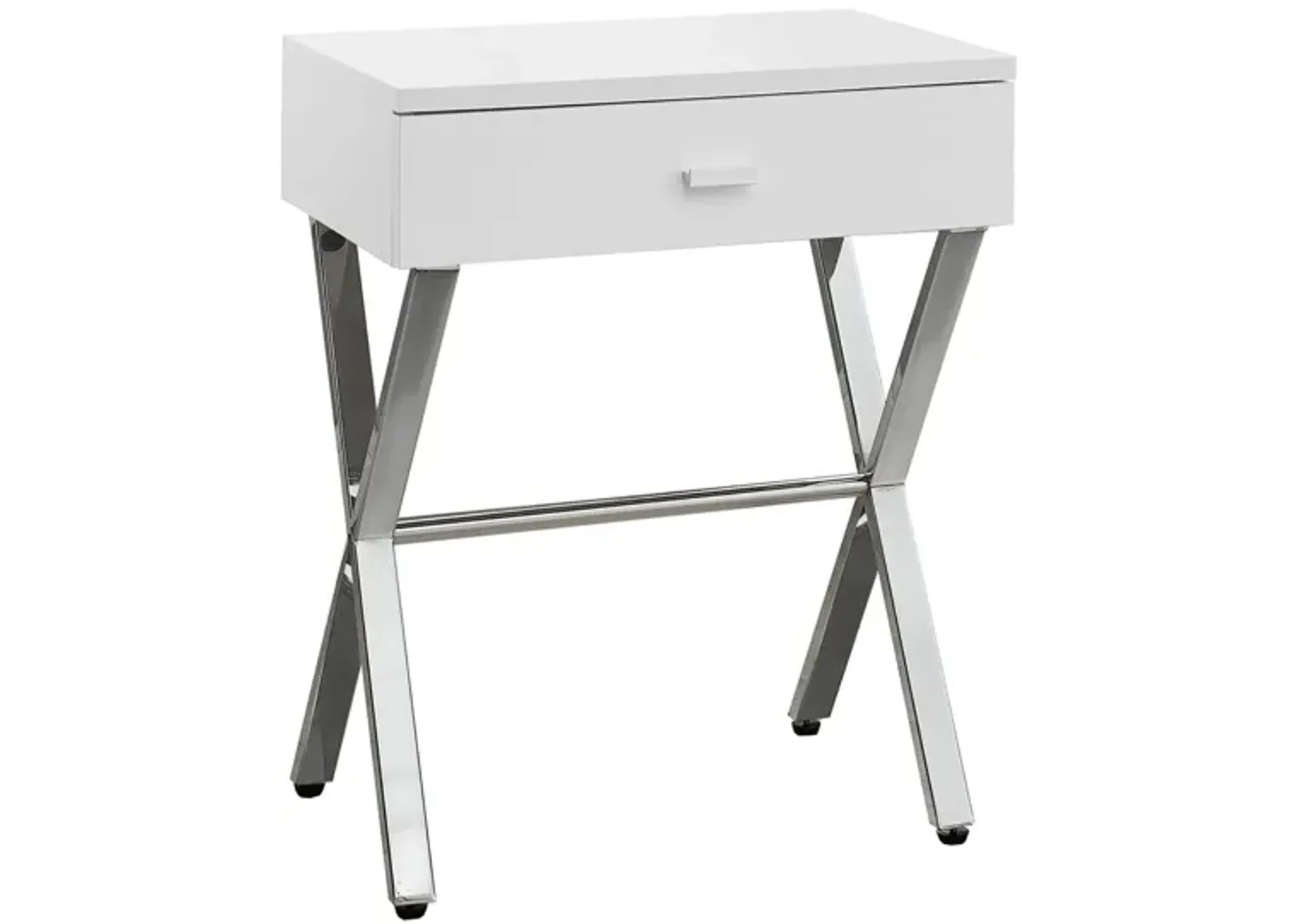 Monarch Specialties X Accent Table in White by Monarch Specialties