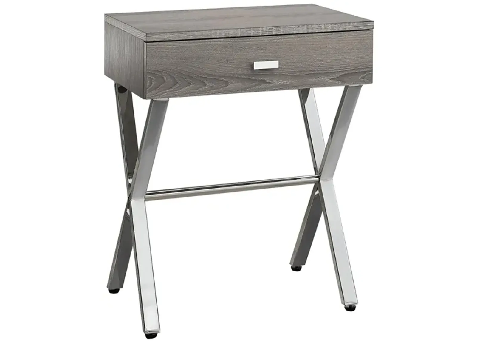 Monarch Specialties X Accent Table in Dark Taupe by Monarch Specialties