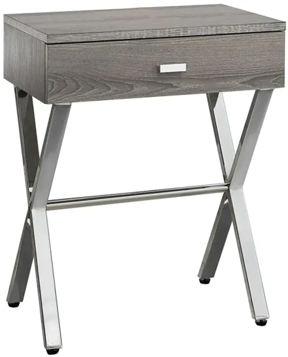 Monarch Specialties X Accent Table in Dark Taupe by Monarch Specialties