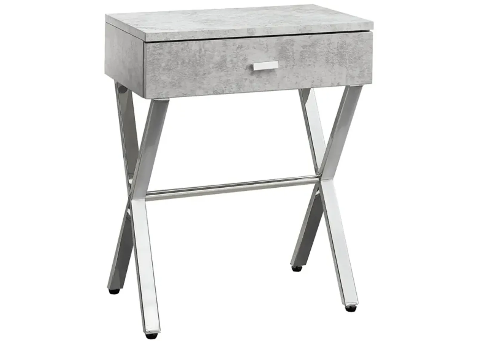 Monarch Specialties X Accent Table in Grey by Monarch Specialties