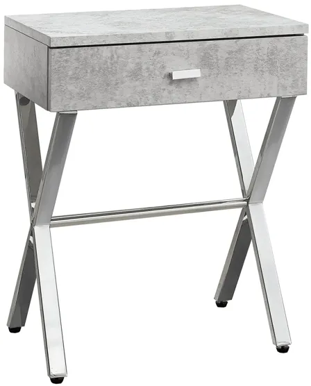 Monarch Specialties X Accent Table in Grey by Monarch Specialties