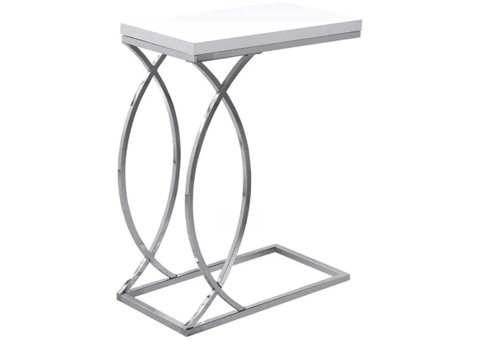 Monarch Specialties Accent Snack Table in White by Monarch Specialties