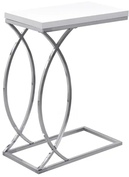 Monarch Specialties Accent Snack Table in White by Monarch Specialties
