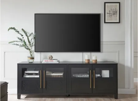 Sarmento TV Stand in Black Grain by Hudson & Canal