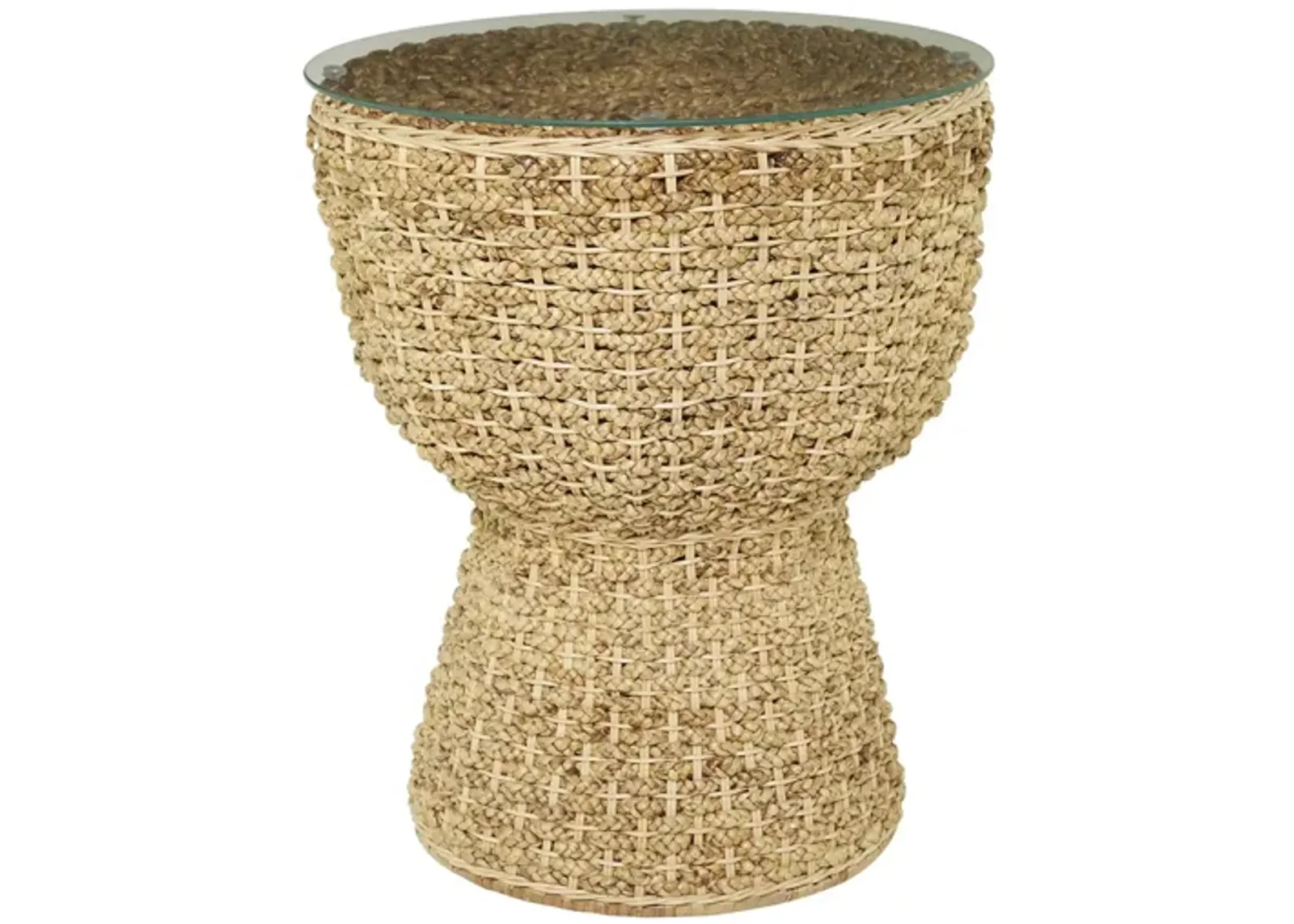 Ivy Collection Hyacinth Accent Table in Brown by UMA Enterprises