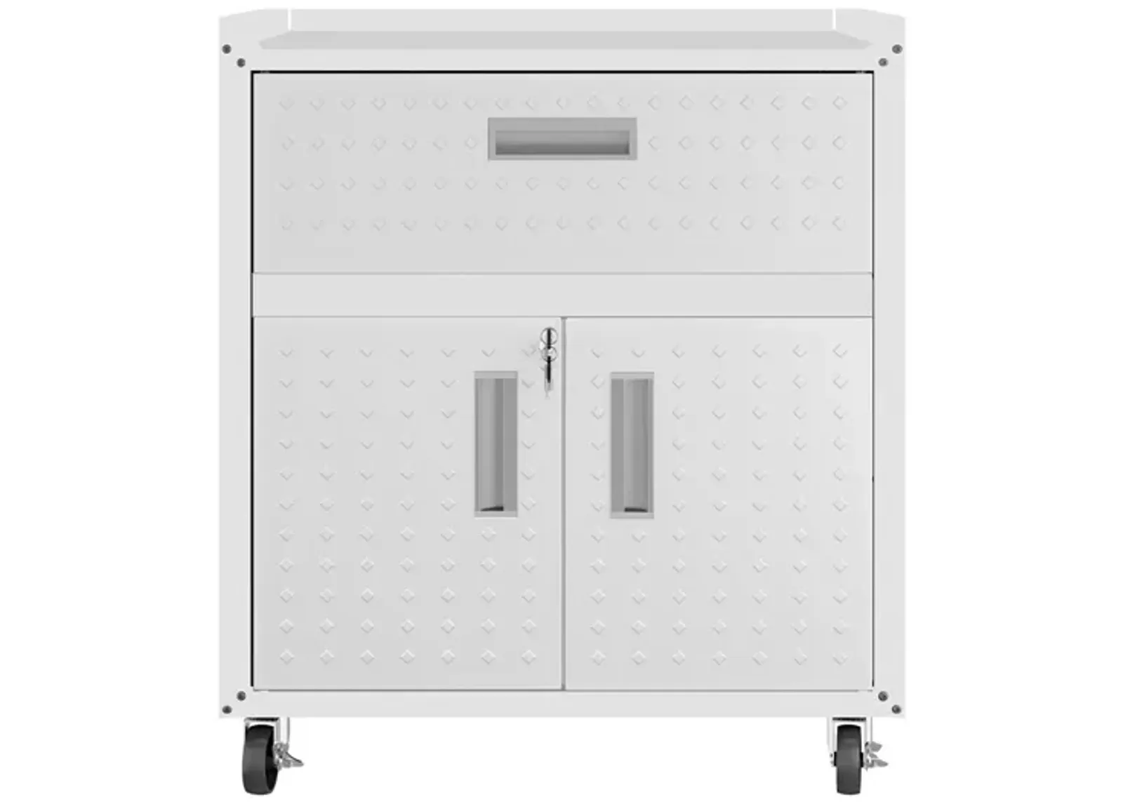 Fortress Cabinet w/ Drawer in White by Manhattan Comfort