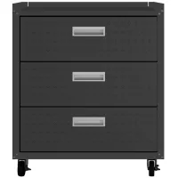 Fortress Mobile Garage Chest in Charcoal Gray by Manhattan Comfort