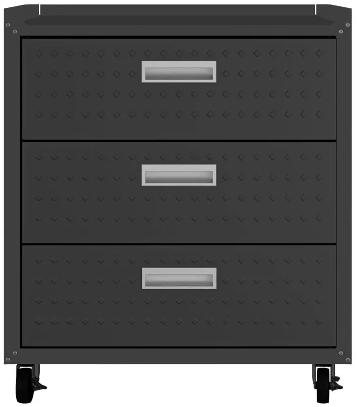 Fortress Mobile Garage Chest in Charcoal Gray by Manhattan Comfort