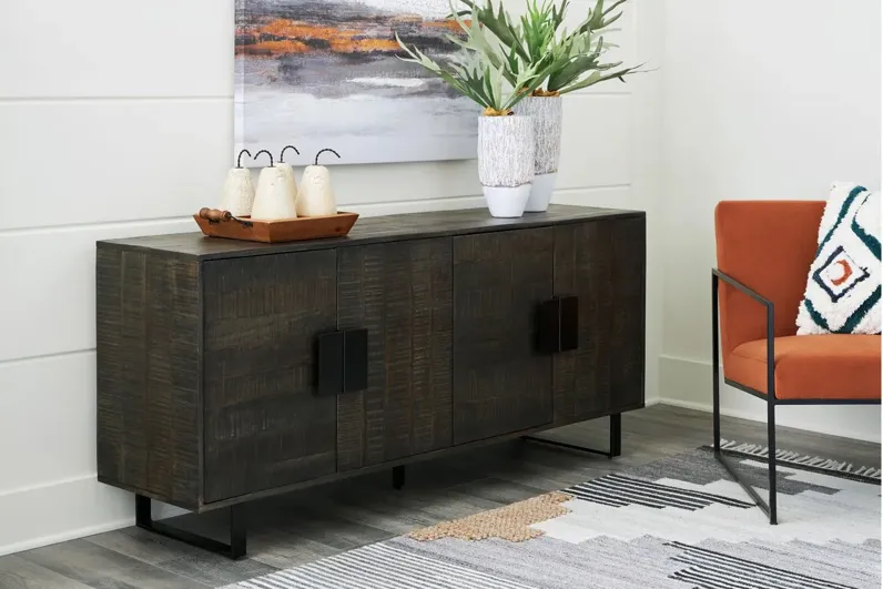 Kevmart Accent Cabinet in Grayish Brown/Black by Ashley Furniture