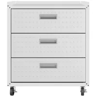 Fortress Mobile Garage Chest in White by Manhattan Comfort