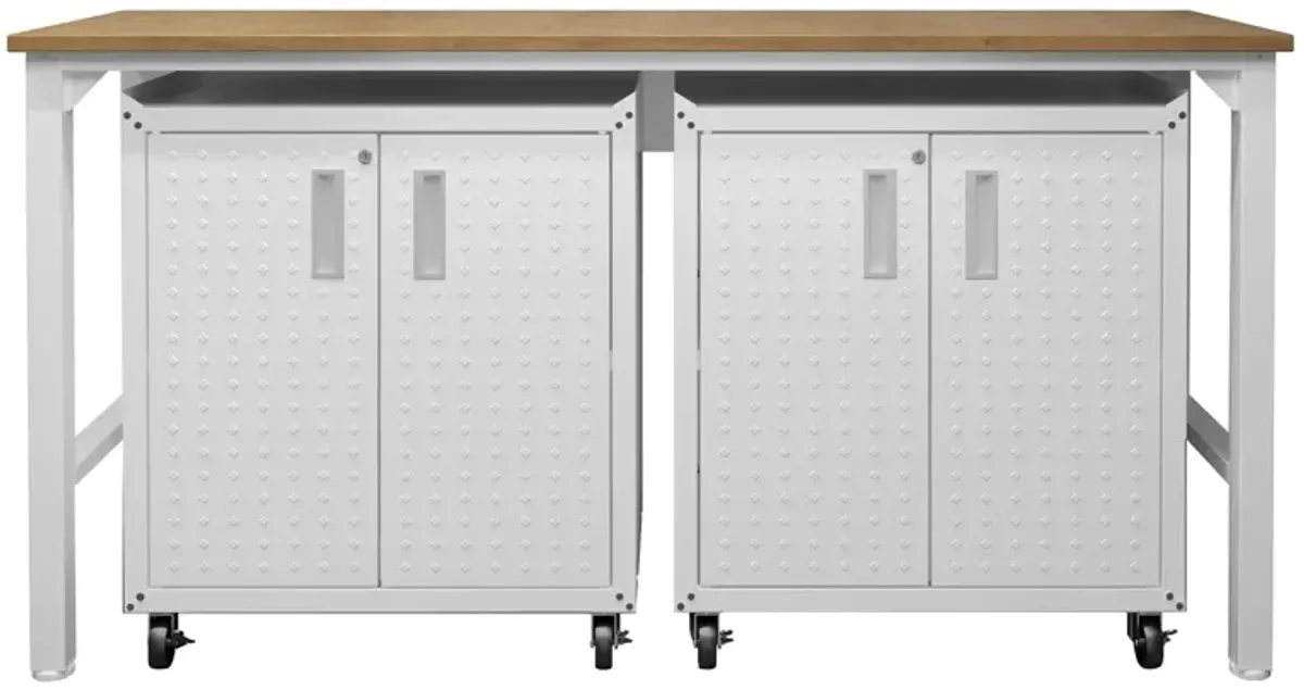 Fortress Worktable 1.0 in White by Manhattan Comfort