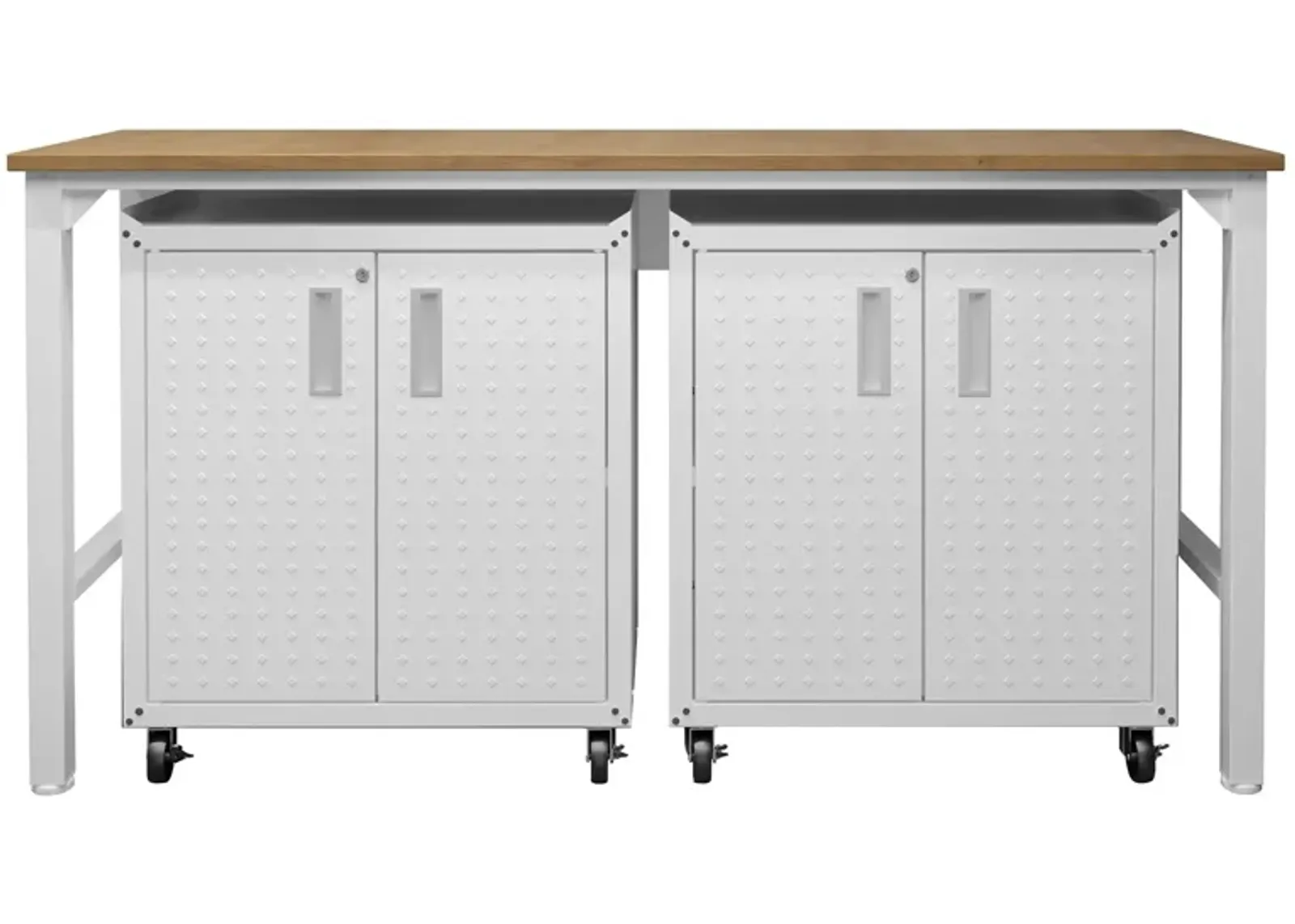 Fortress Worktable 1.0 in White by Manhattan Comfort